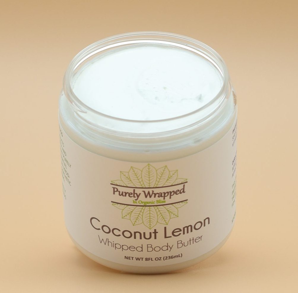 Coconut Lemon Whipped Body Butter - Open Jar