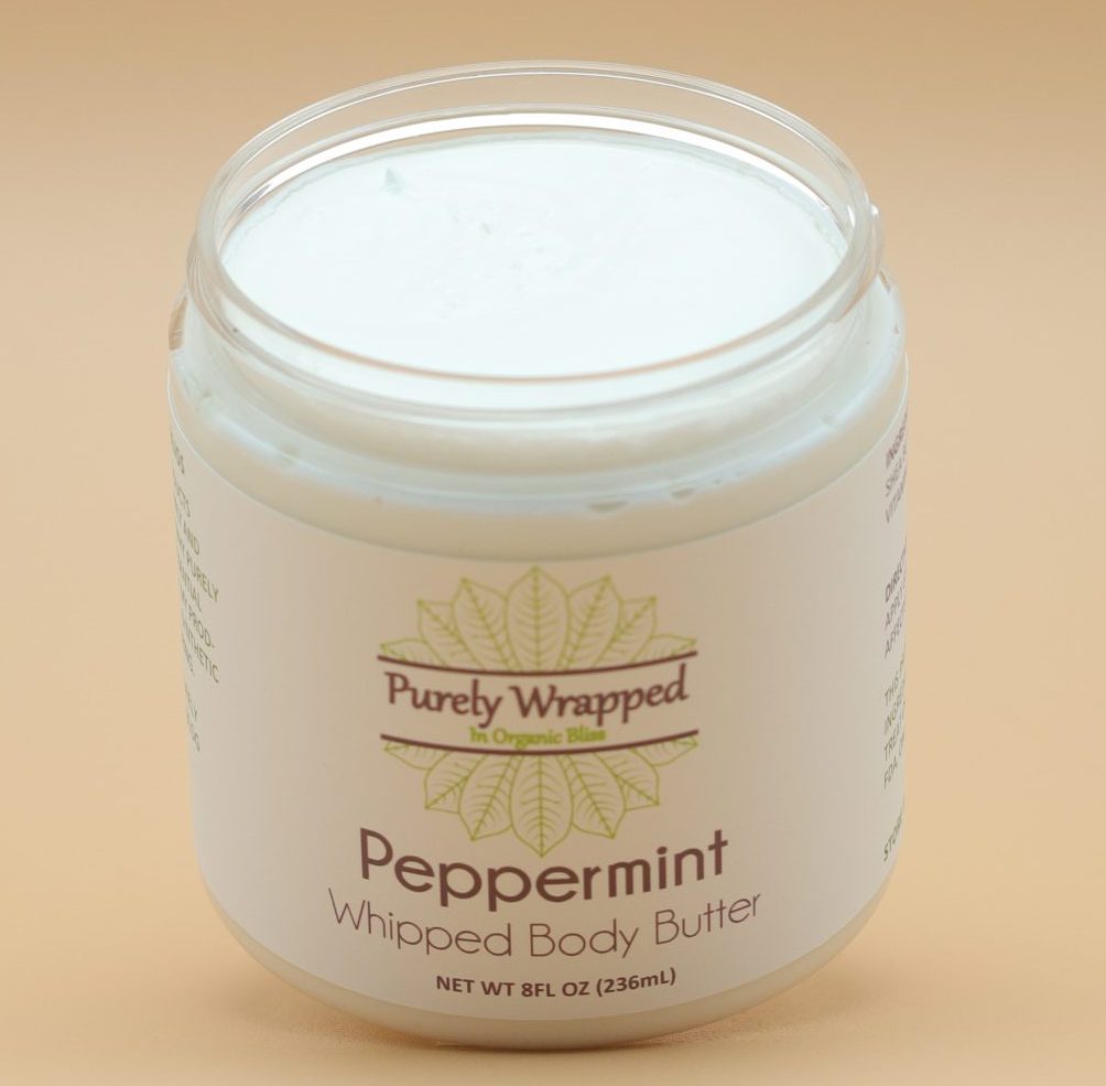 Peppermint Whipped Body Butter - Open Jar