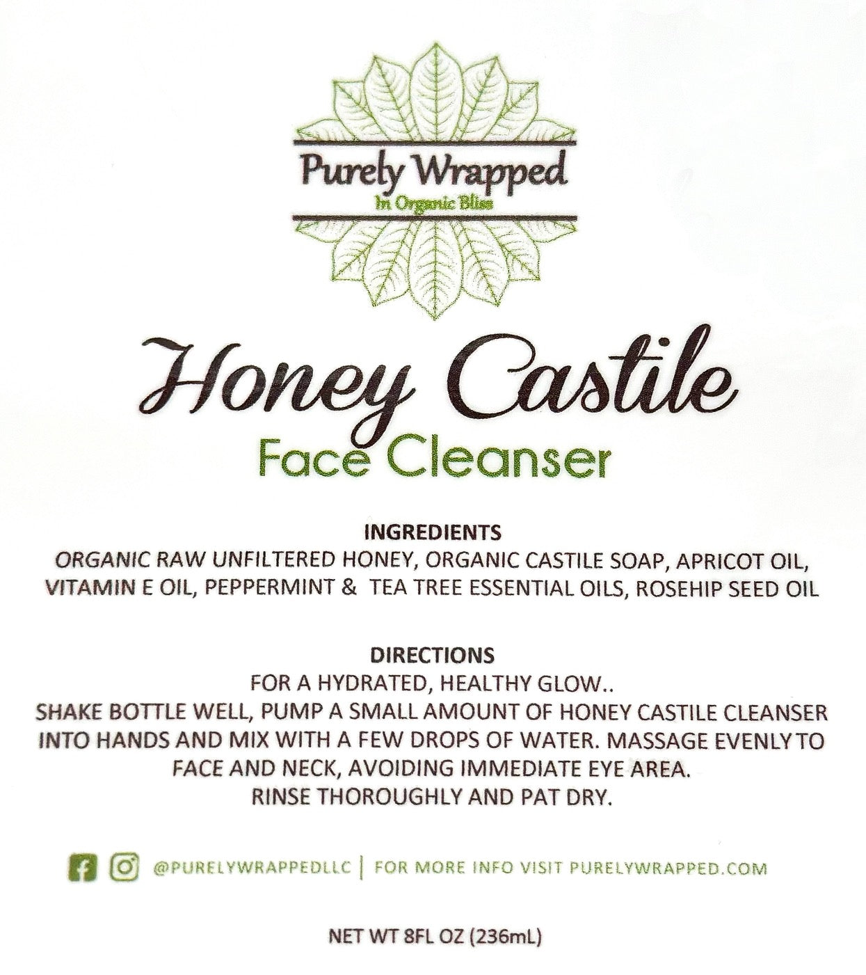 Honey Castile Face Cleanser