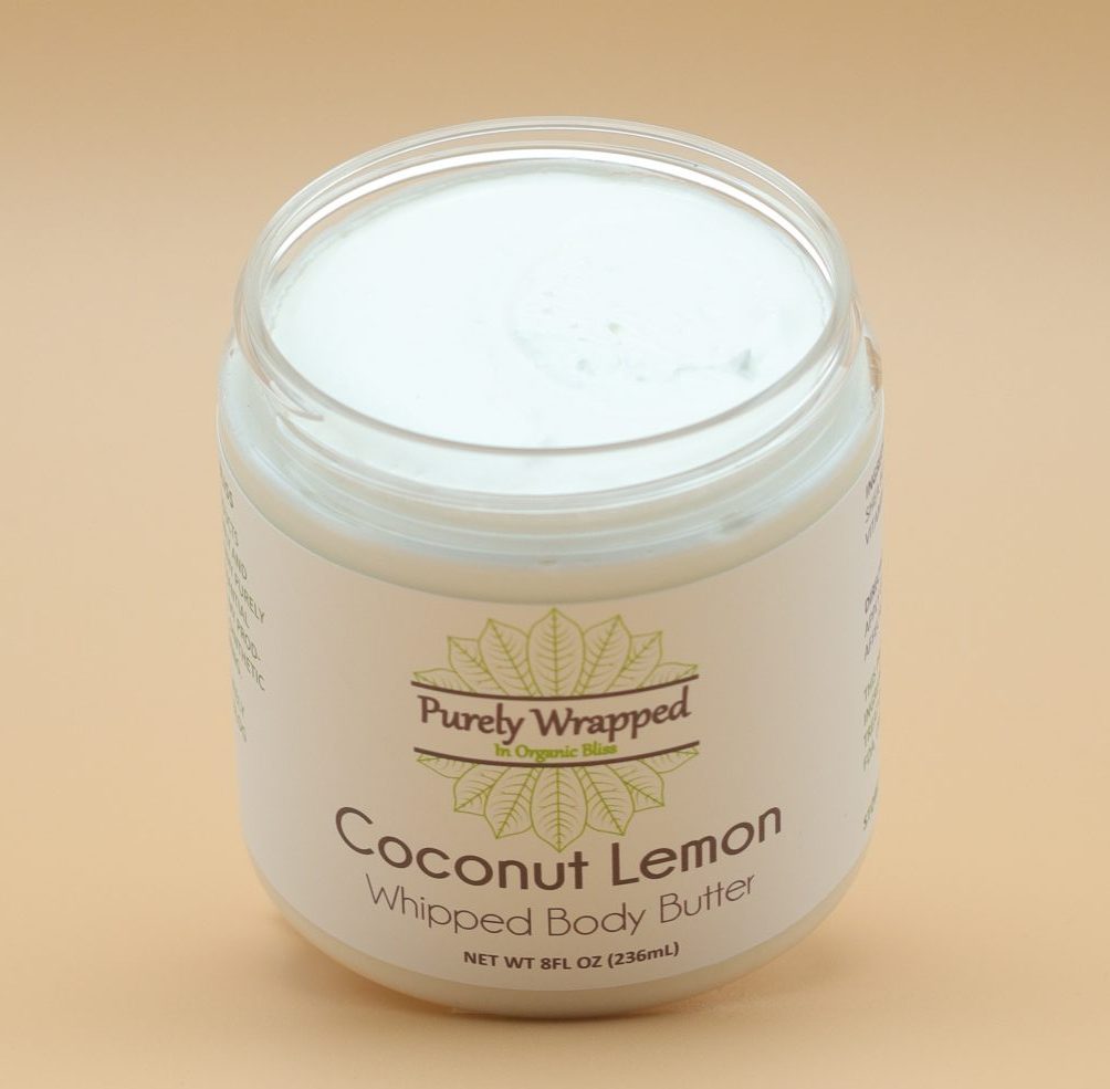 Coconut Lemon Whipped Body Butter - Open Jar