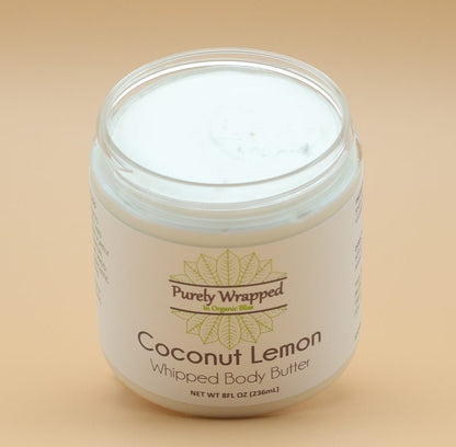 Coconut Lemon Whipped Body Butter - Open Jar