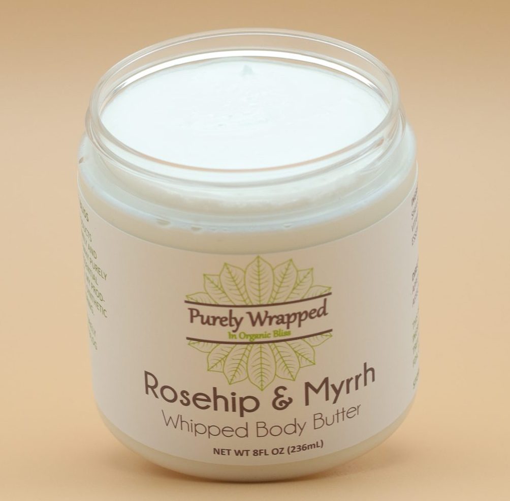 Rosehip & Myrrh Whipped Body Butter - Open Jar